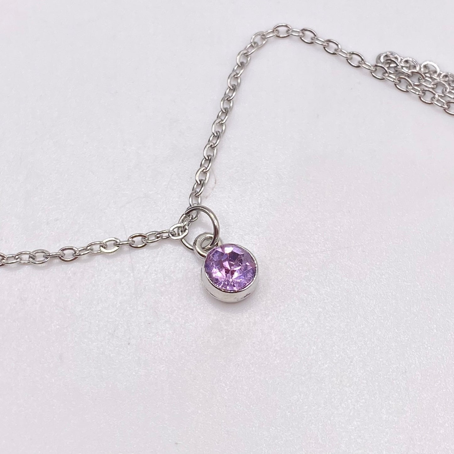 Gemstone Birthstone Crystal Necklace
