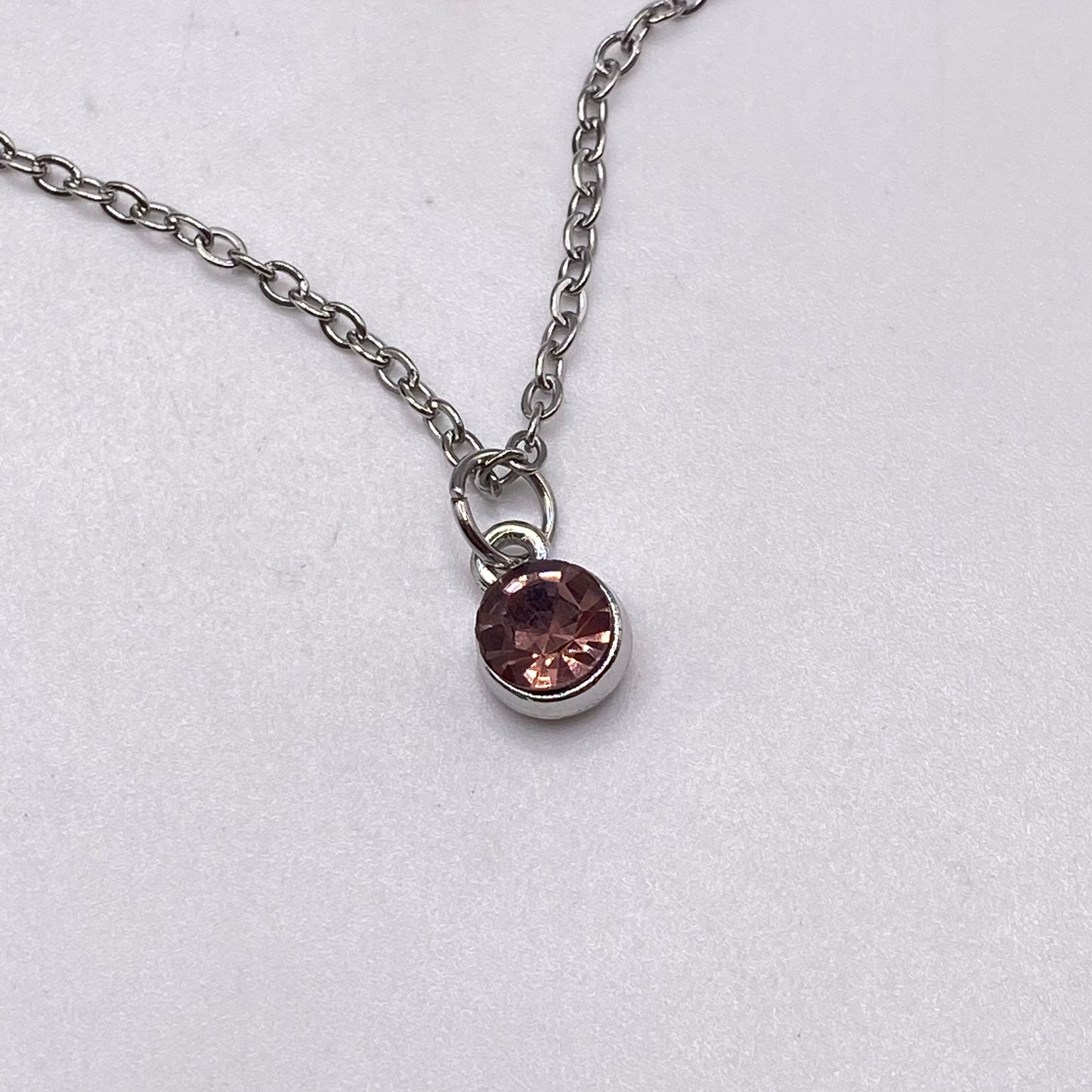 Gemstone Birthstone Crystal Necklace