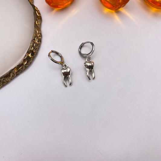 Tooth Huggie Hoop Earrings