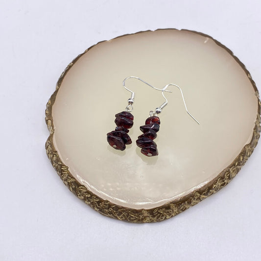 Garnet Crystal Earrings
