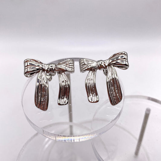 Bow Ribbon Stud Earrings