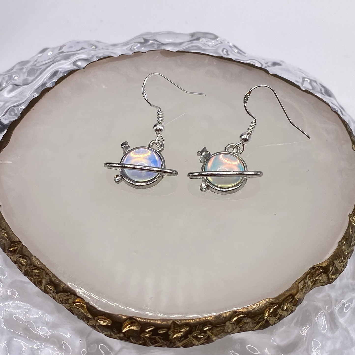 Holographic Planet Earrings