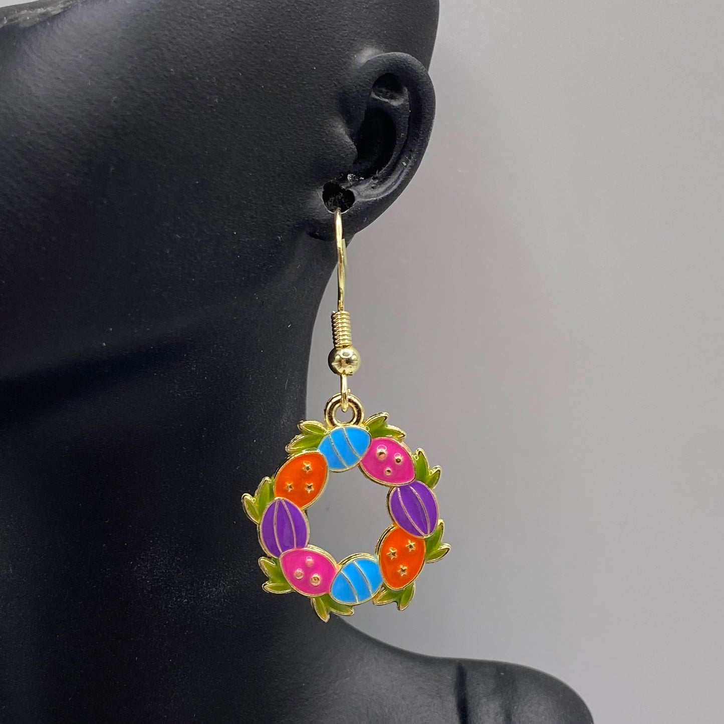 Easter Egg Wreath Earrings