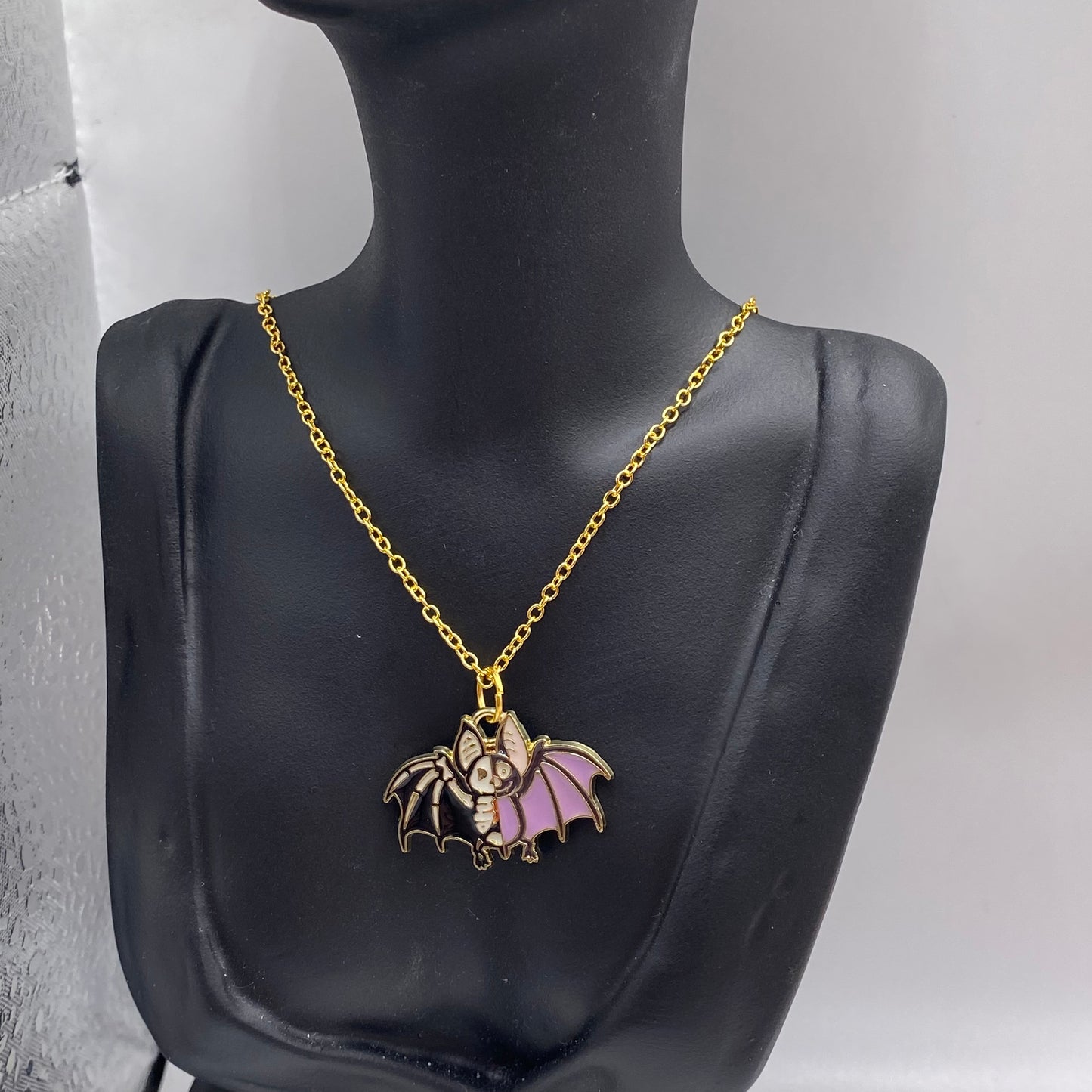 Skeleton Bat Necklace