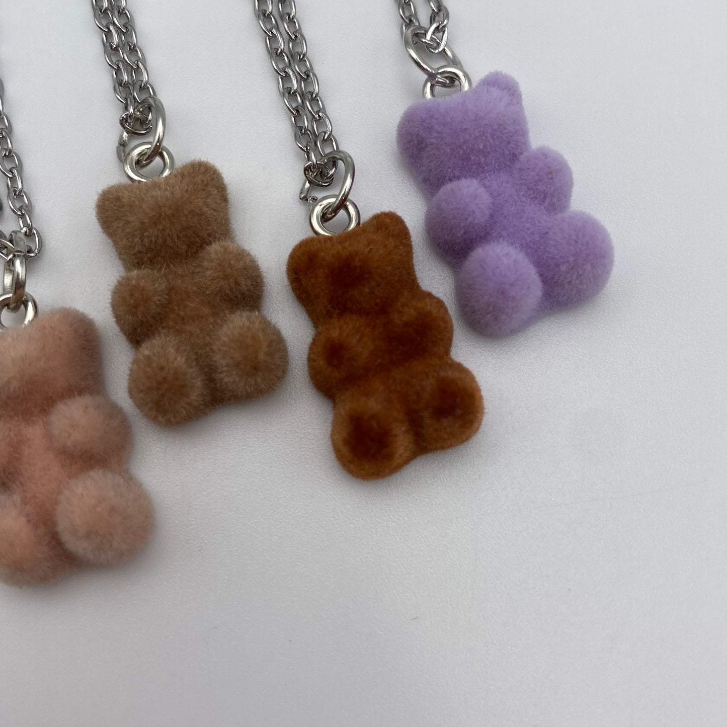 Fuzzy Felt Gummy Bear Necklaces