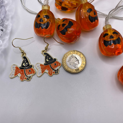 Goldfish Witch Earrings