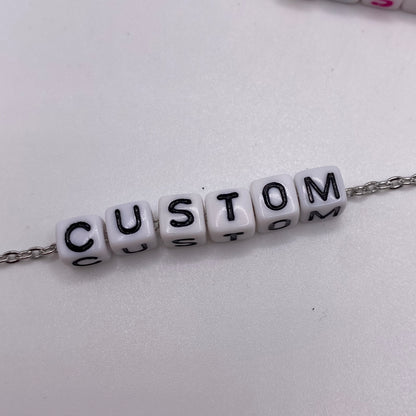 Custom Beaded Letters Necklace