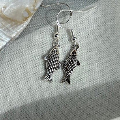 Silver Fish Earrings