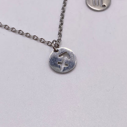 Silver Solid Star Sign Necklaces