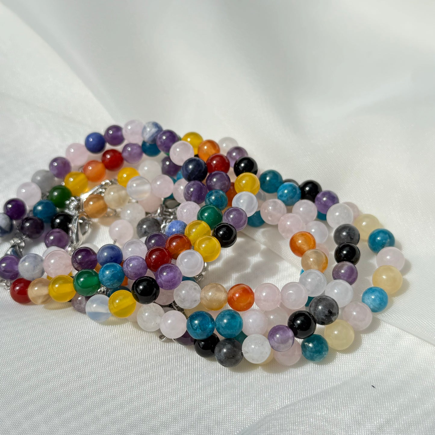 Round Rainbow Crystal Bracelets