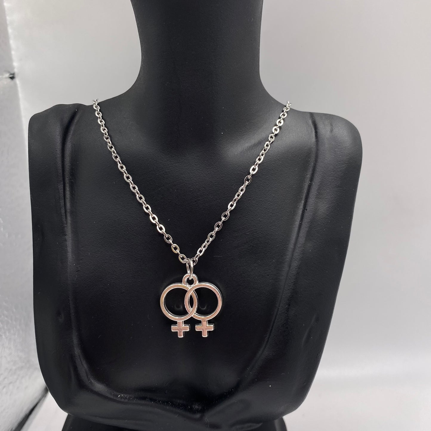 Interlocked Female Symbol Necklace