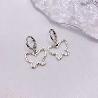 Butterfly Huggie Hoop Earrings