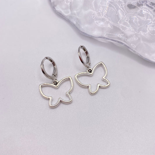 Butterfly Huggie Hoop Earrings
