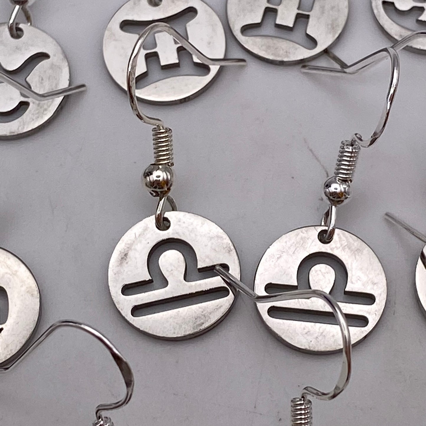 Silver Solid Star Sign Earrings