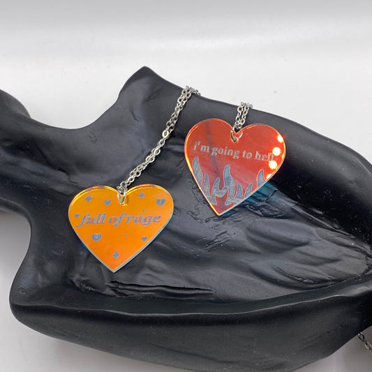 Holographic Heart Necklace