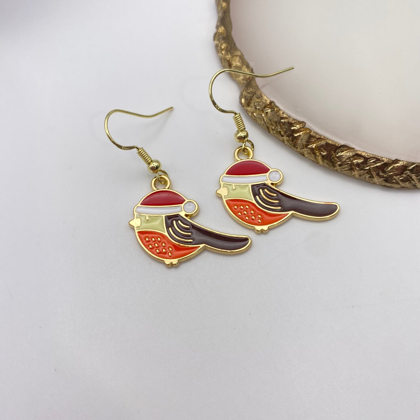 Santa Robin Earrings
