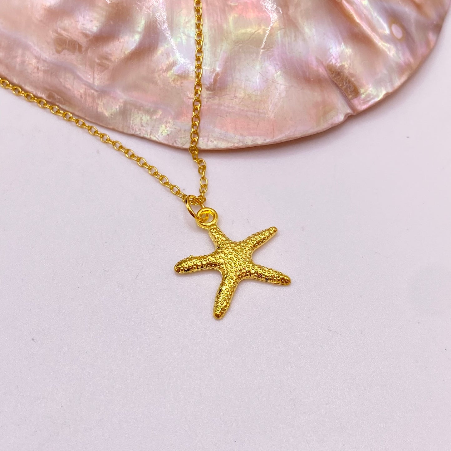 Gold Starfish Necklace