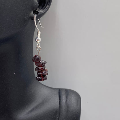 Garnet Crystal Earrings