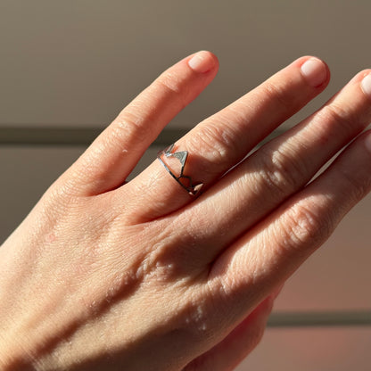 Mountain Landscape Ring Silver