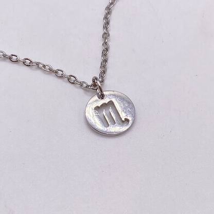 Silver Solid Star Sign Necklaces