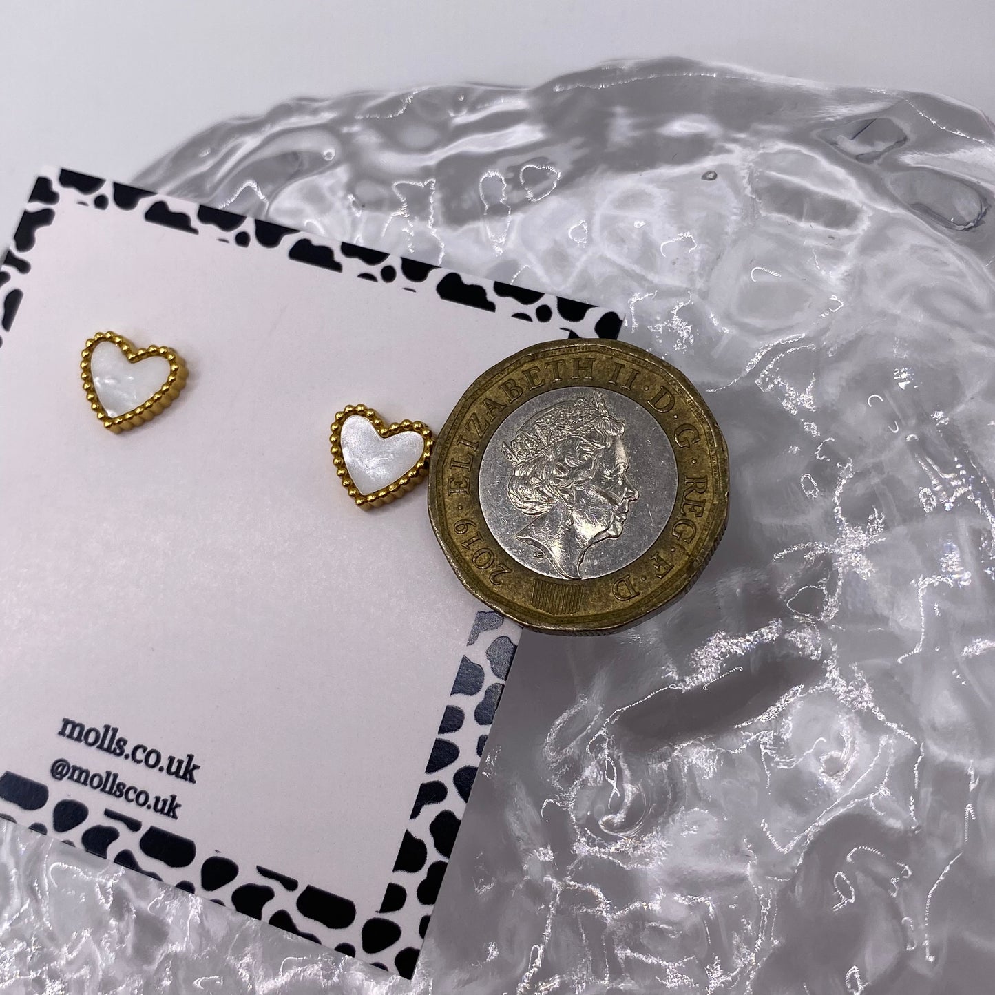 Pearl Heart Stud Earrings
