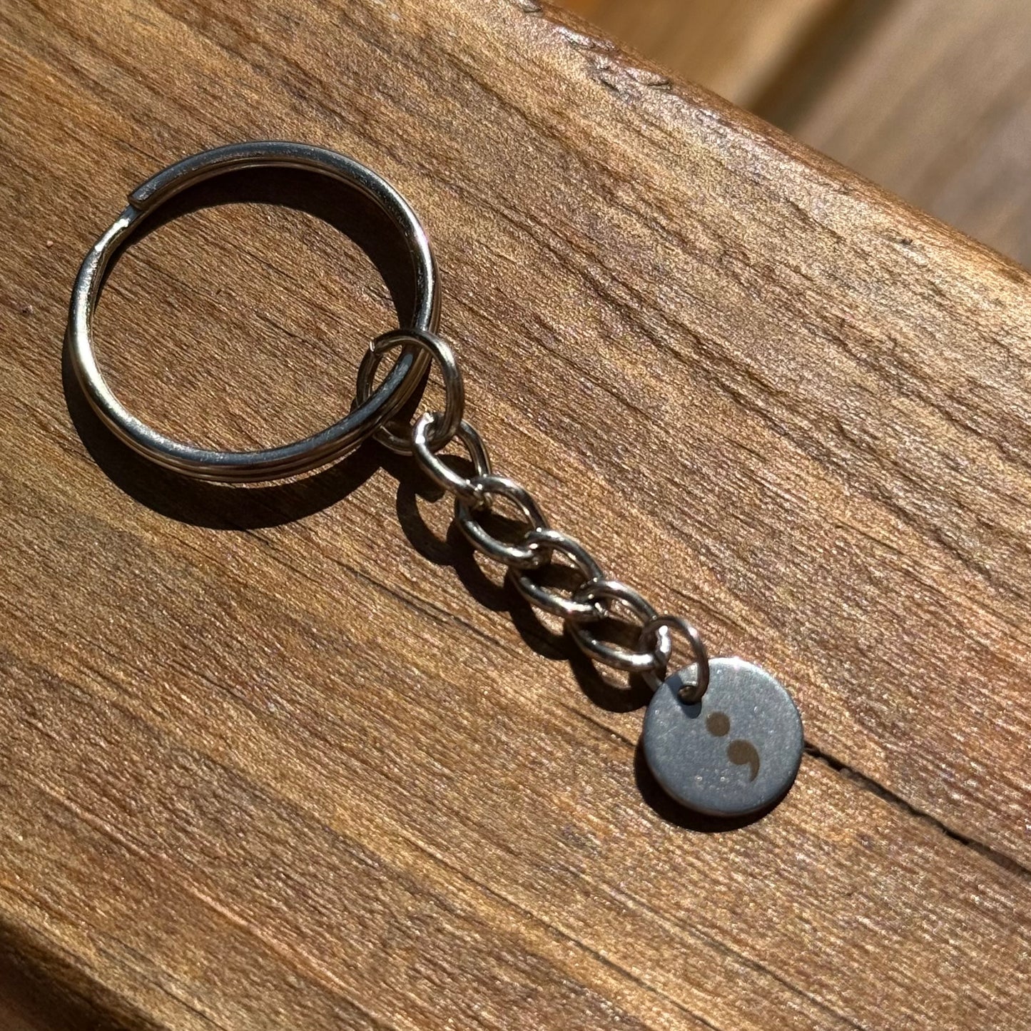 Semi Colon Keyring