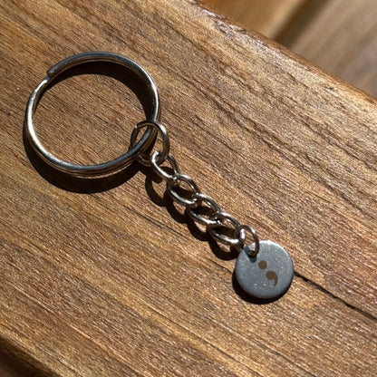 Semi Colon Keyring