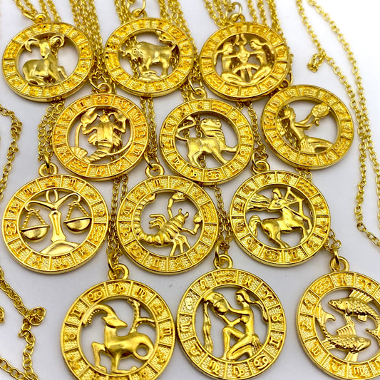 Gold Image Star Sign Necklaces