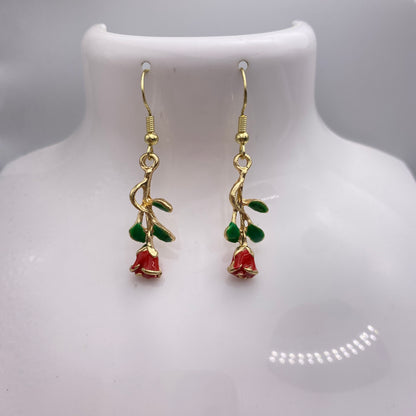 Rose Drop Earrings