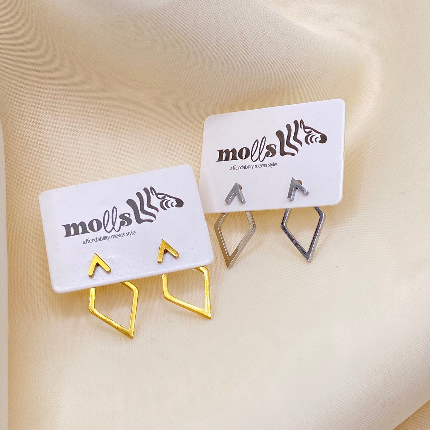 Diamond Front and Back Stud Earrings