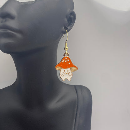 Cartoon Mushroom Earrings