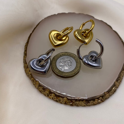 Heart Hoop Earrings