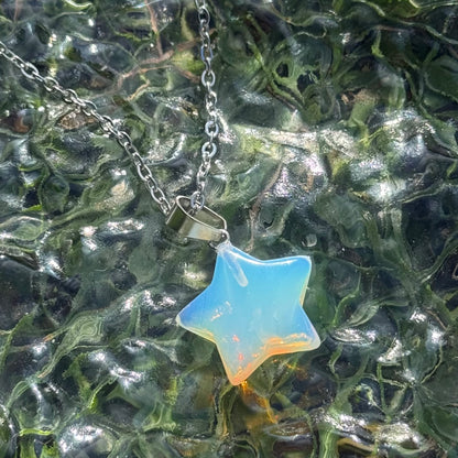 Opal Star Pendant Necklace