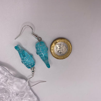 Blue Whale Drop Earrings