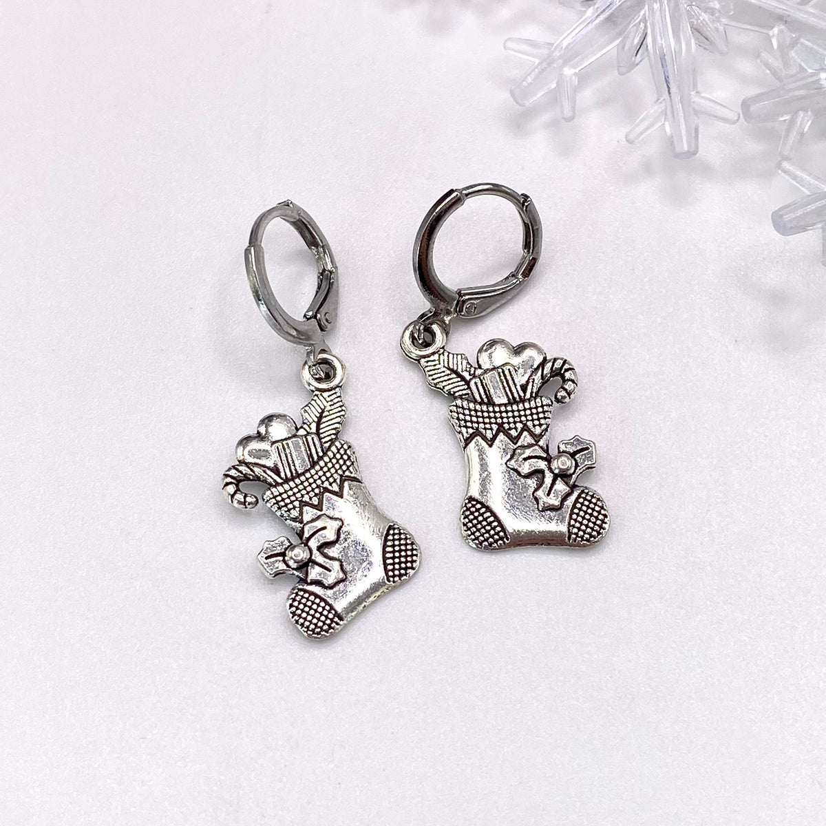 Stocking Huggie Hoop Earrings