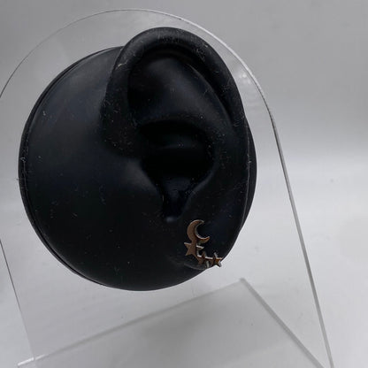 Dangly Moon Stars Stud Earrings