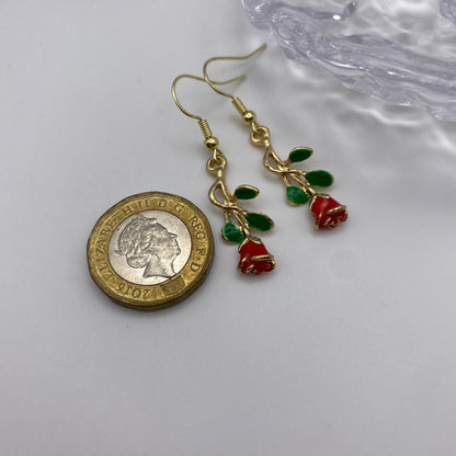 Rose Drop Earrings