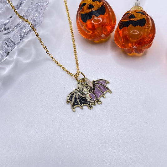 Skeleton Bat Necklace
