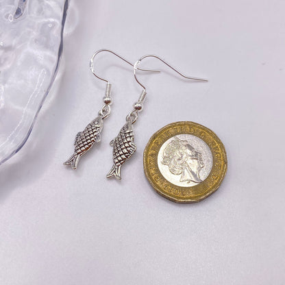 Silver Fish Earrings