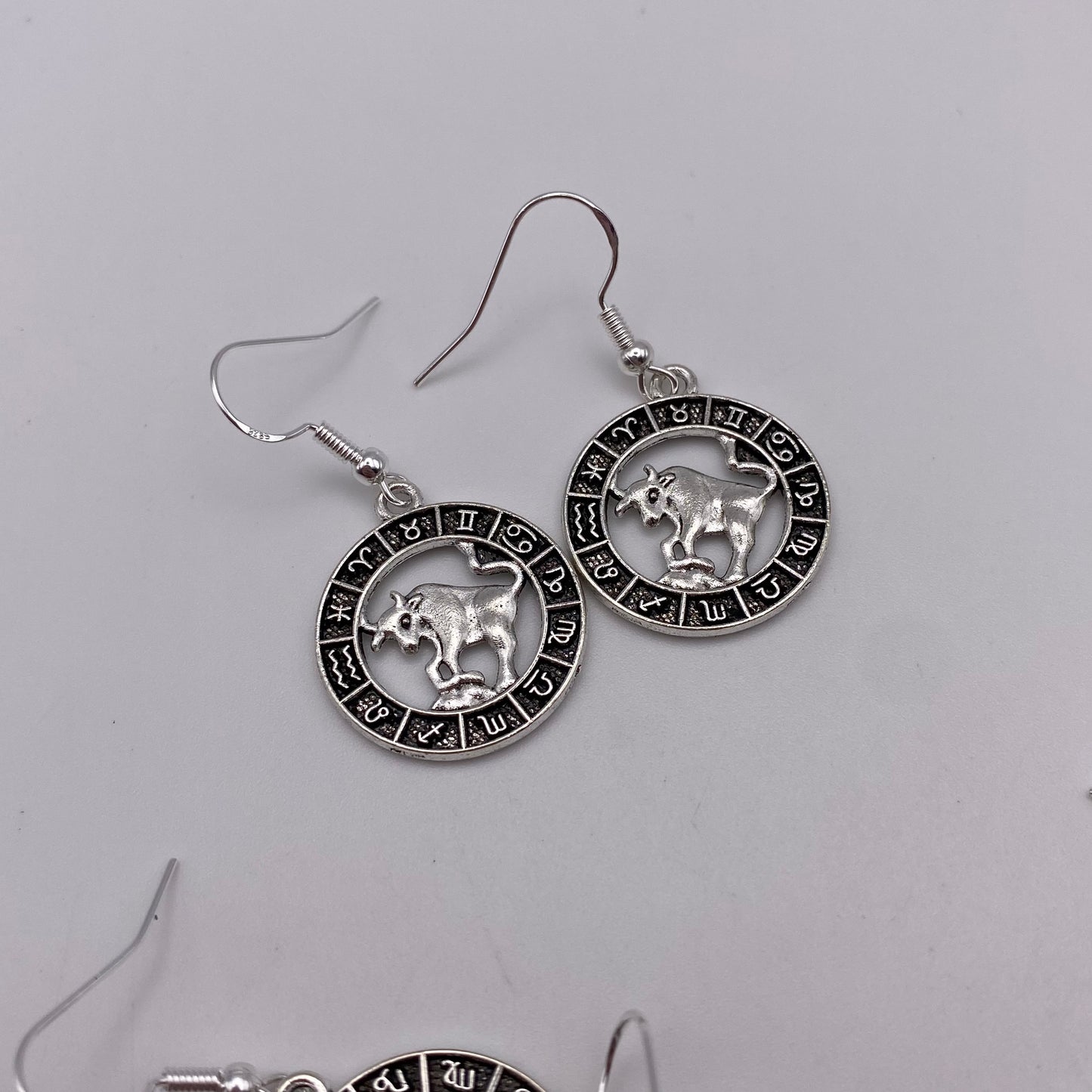 Silver Image Star Sign Earrings