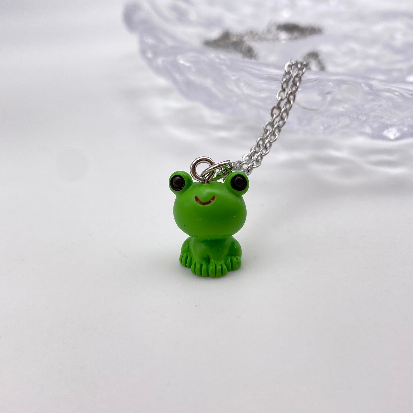 Small Green Frog Necklace