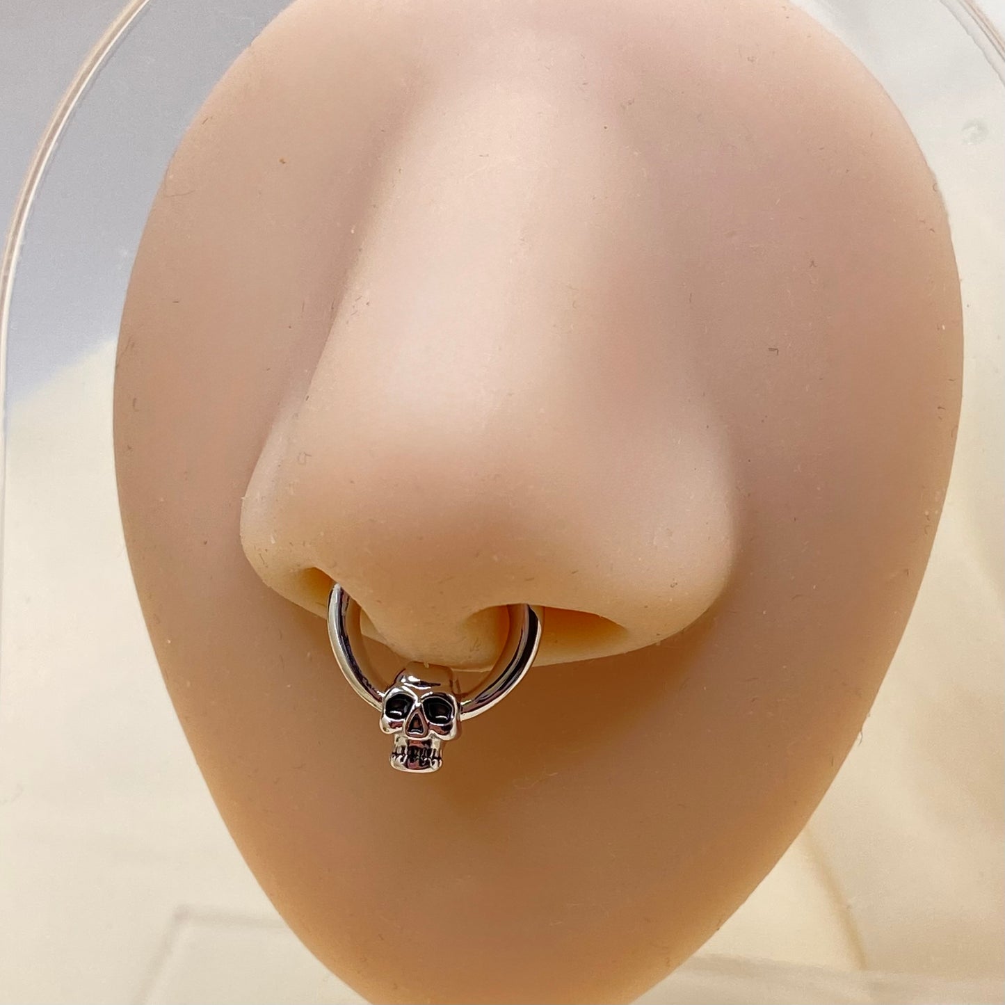 Skull Nose Septum Hoop Ring
