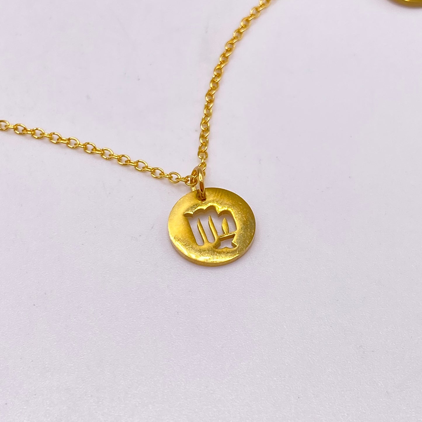 Gold Solid Star Sign Necklaces