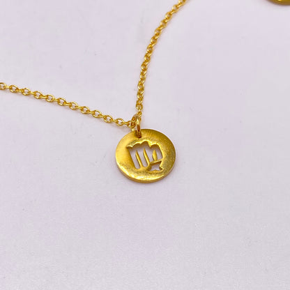 Gold Solid Star Sign Necklaces