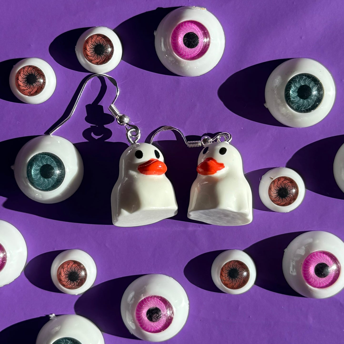 Ghost Duck Earrings