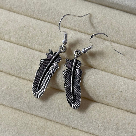 Ruffled Feather Earrings
