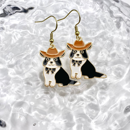 Cowboy Dog Earrings