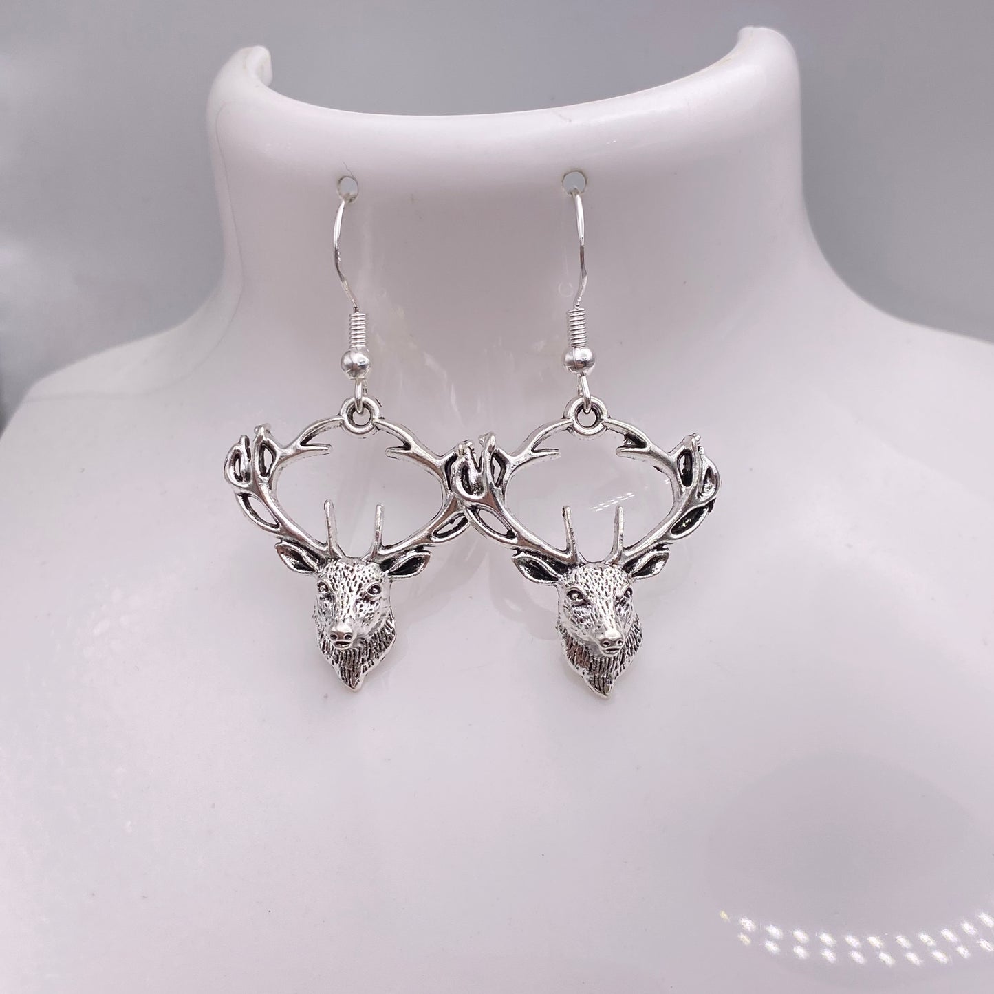 Reindeer Head Earrings