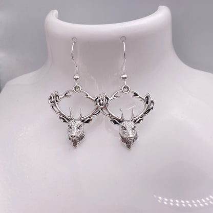 Reindeer Head Earrings