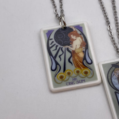 Blue Style Tarot Card Necklaces